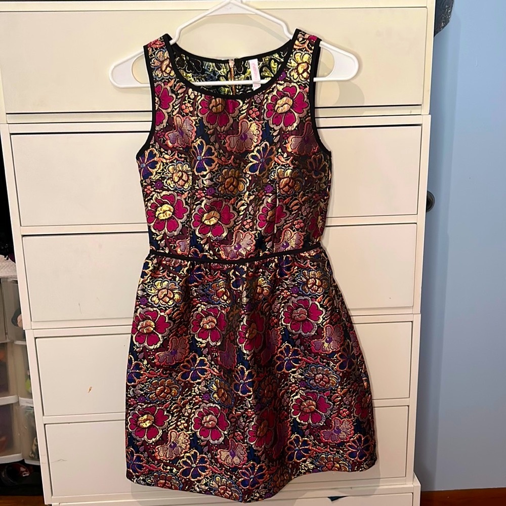 Xhilaration, Shimmer Floral Print Dress